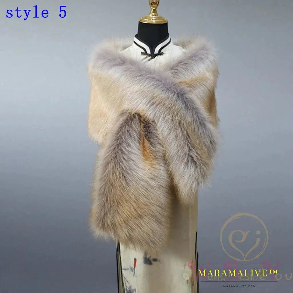 Elegant Faux Fur Capelet for Your Special Day