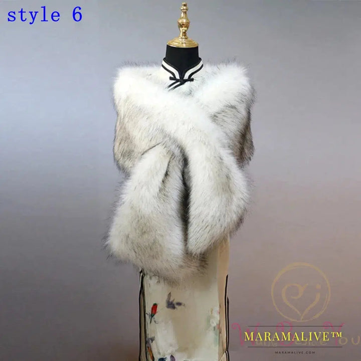 Elegant Faux Fur Capelet for Your Special Day