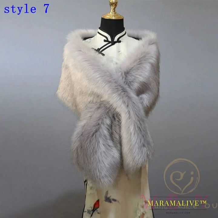 Elegant Faux Fur Capelet for Your Special Day