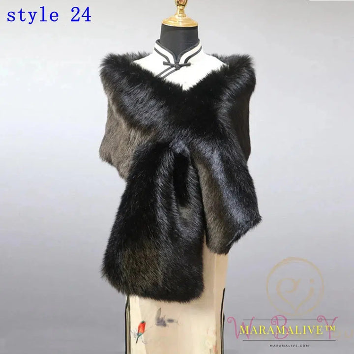 Elegant Faux Fur Capelet for Your Special Day