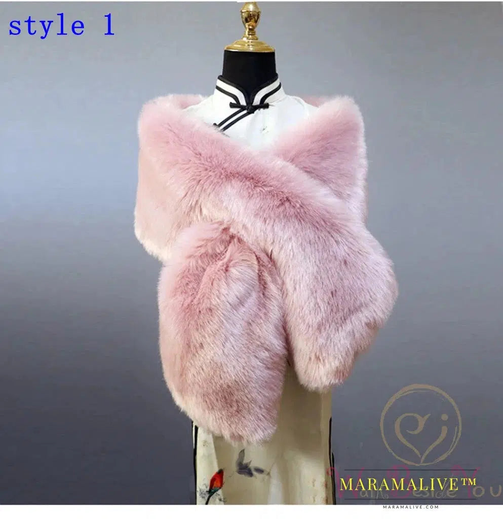 Elegant Faux Fur Capelet for Your Special Day