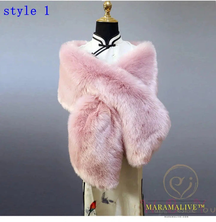 Elegant Faux Fur Capelet for Your Special Day