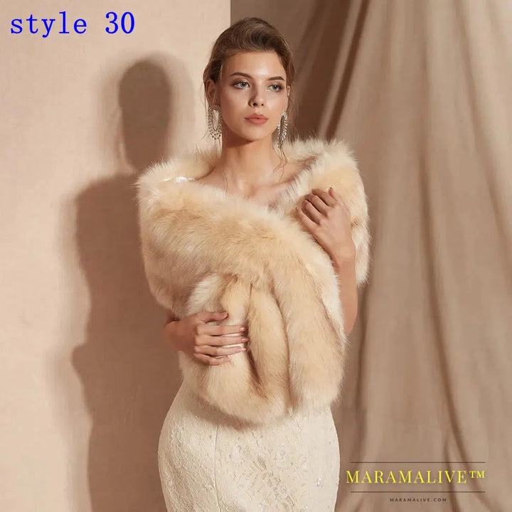 Elegant Faux Fur Capelet for Your Special Day