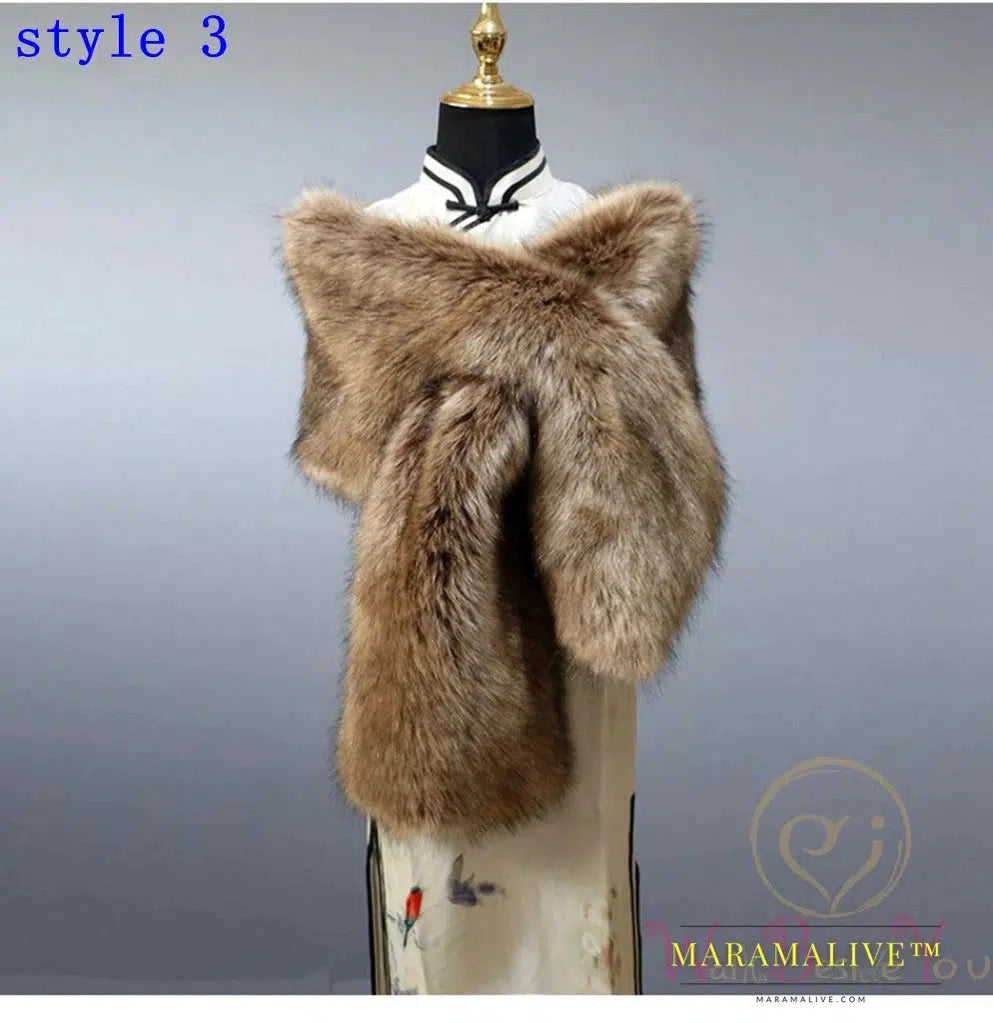 Elegant Faux Fur Capelet for Your Special Day