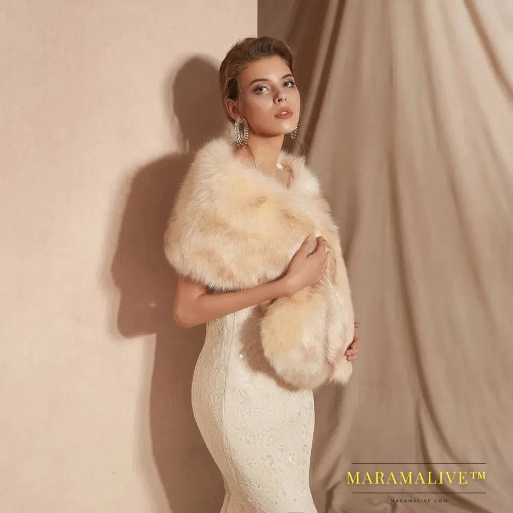 Elegant Faux Fur Capelet for Your Special Day