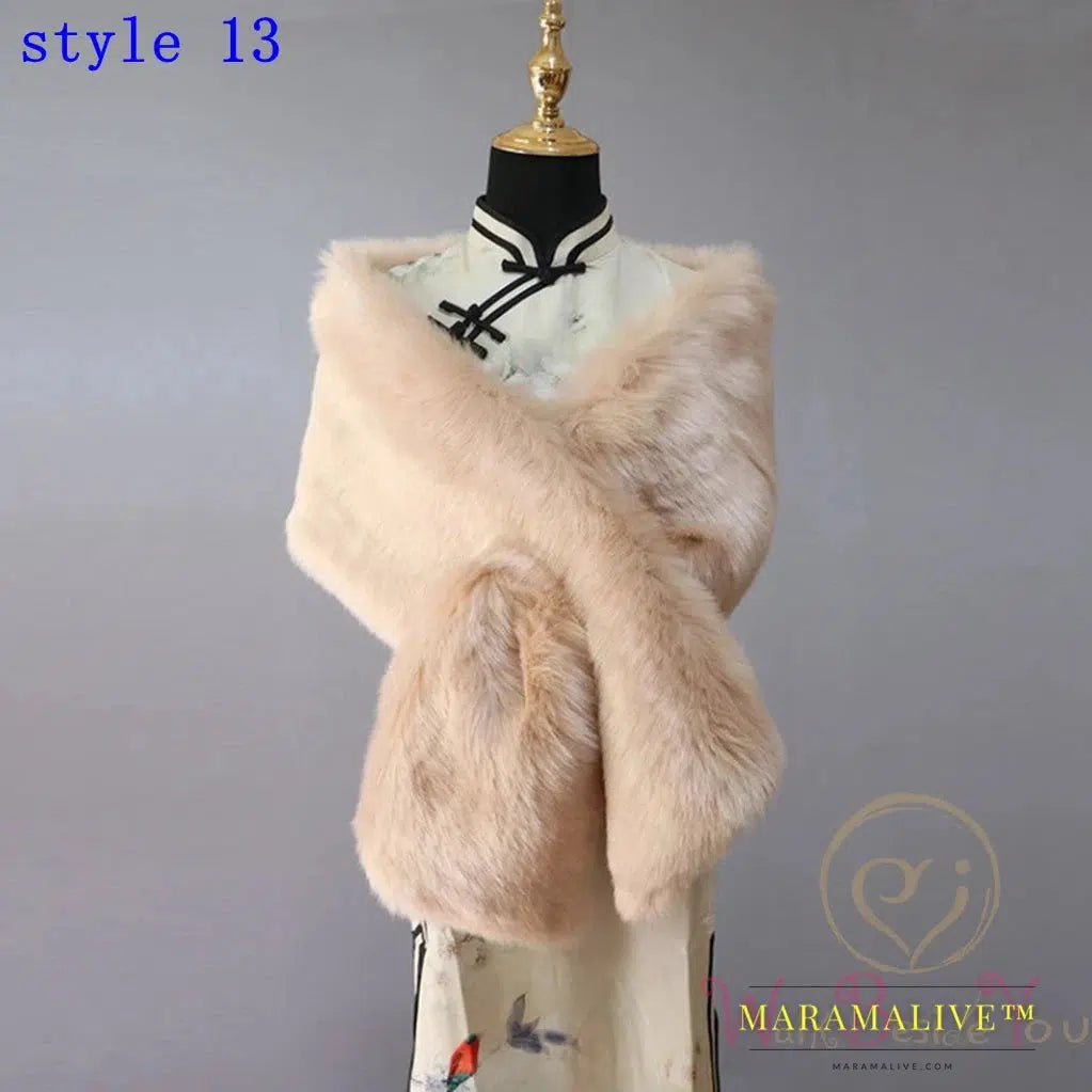 Elegant Faux Fur Capelet for Your Special Day