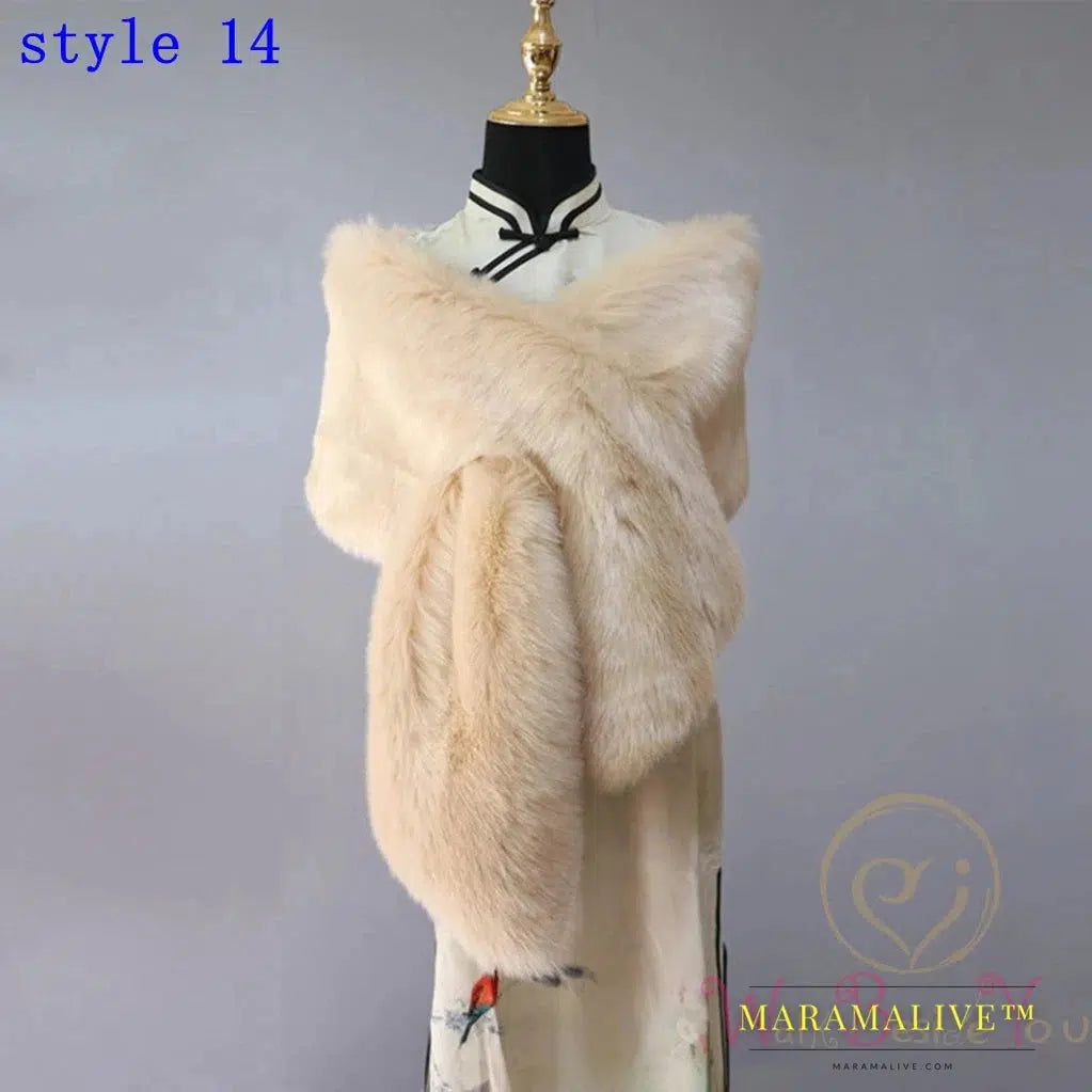 Elegant Faux Fur Capelet for Your Special Day