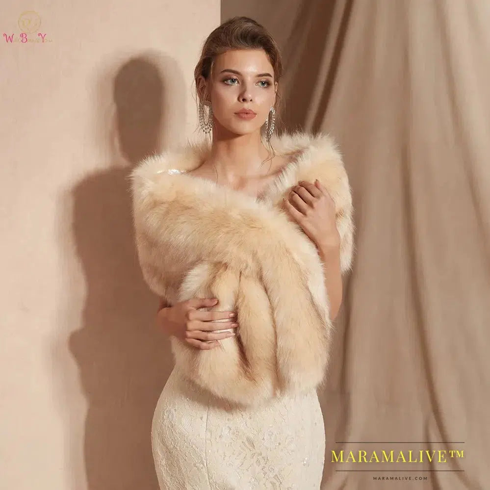 Elegant Faux Fur Capelet for Your Special Day