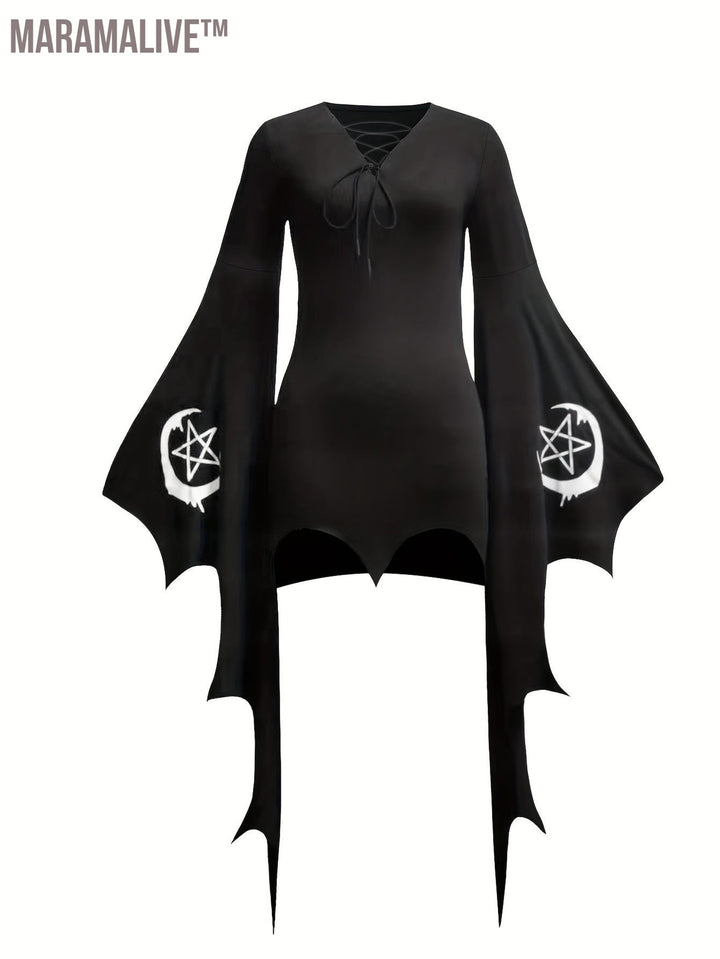 Elegant Gothic Batwing Sleeve Costumes Designed for Women