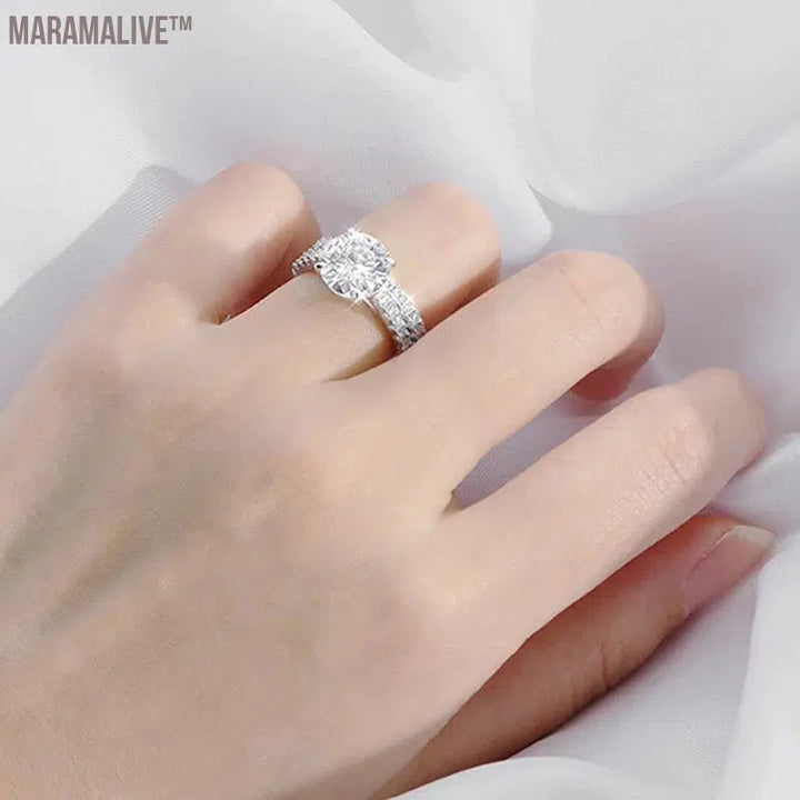 Elegant Moissanite Engagement Rings - Sterling Silver