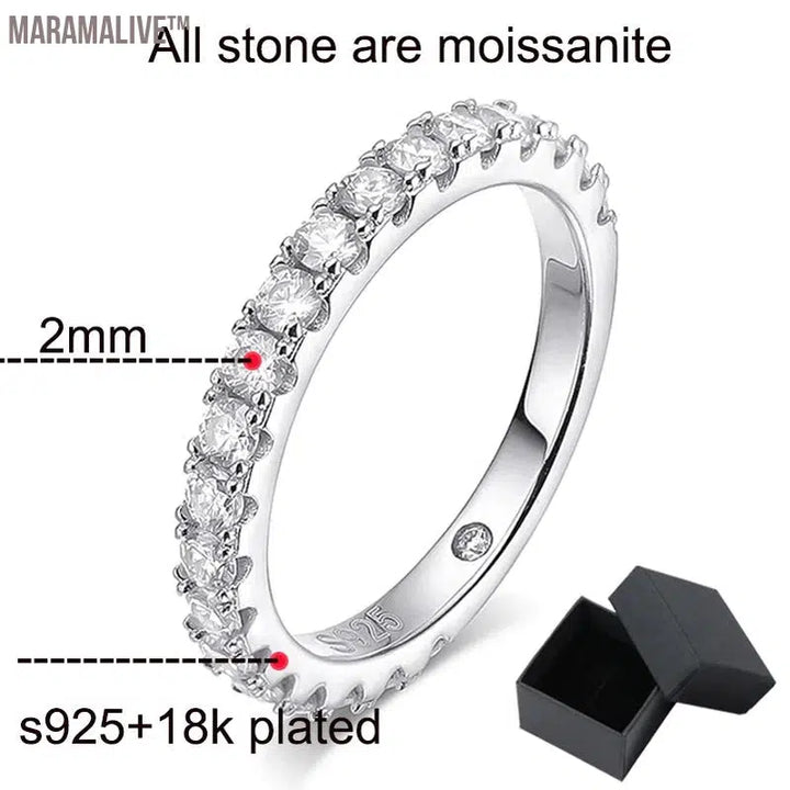 Elegant Moissanite Engagement Rings - Sterling Silver