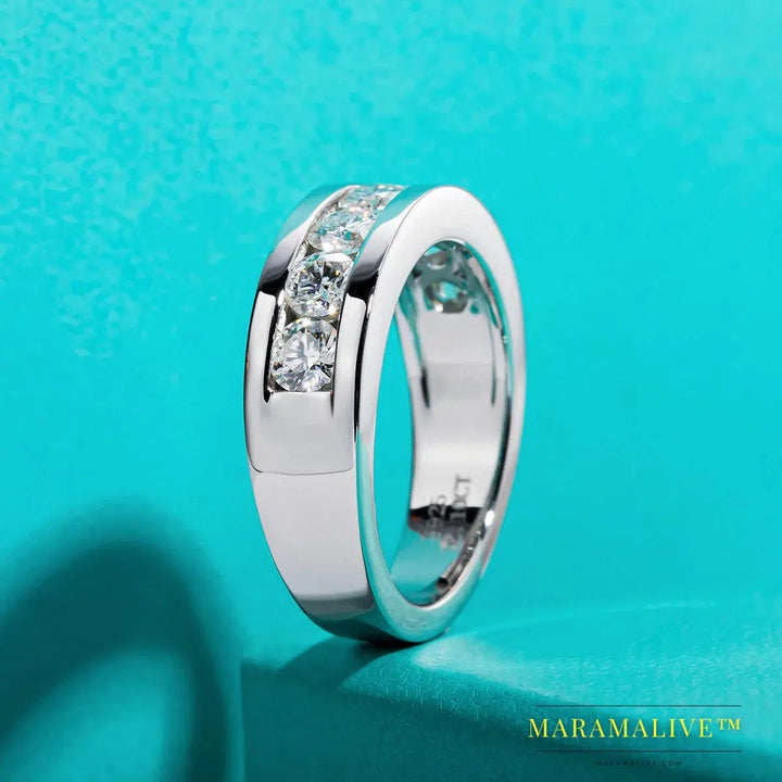 Elegant Moissanite Wedding Bands & Engagement Rings Men & Women