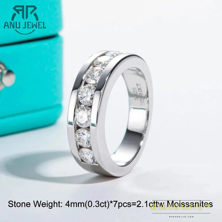 Elegant Moissanite Wedding Bands & Engagement Rings Men & Women