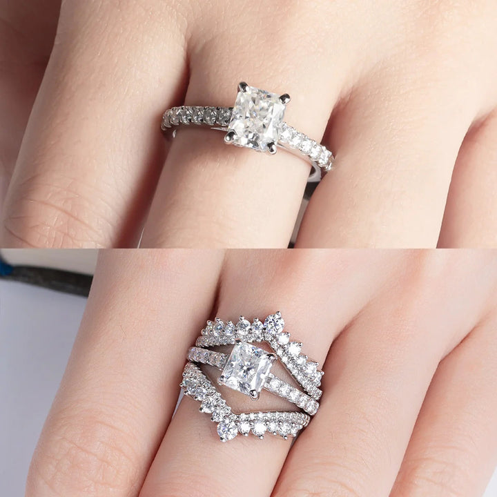 Elegant Sparkling Moissanite Engagement Ring - Simply Perfect!