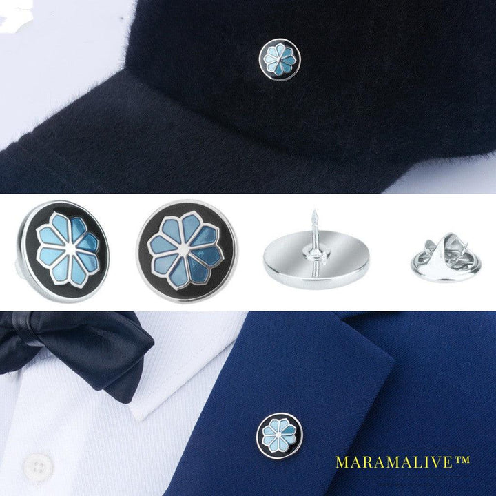 Enamel Flower Shape Man Lapel Pin Brooches Pins Fine Gift For Men