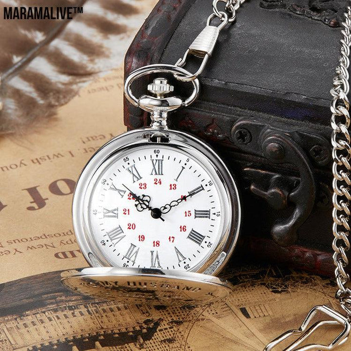 Engraving Vintage Quartz Pocket Watch Pendant Vintage Pocket Watch