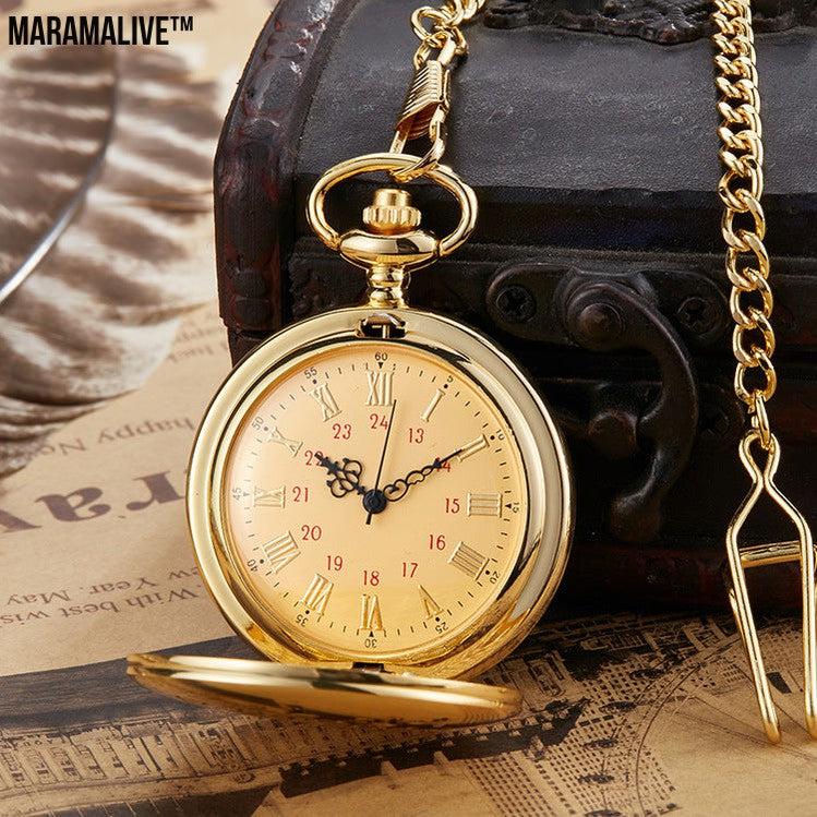 Engraving Vintage Quartz Pocket Watch Pendant Vintage Pocket Watch