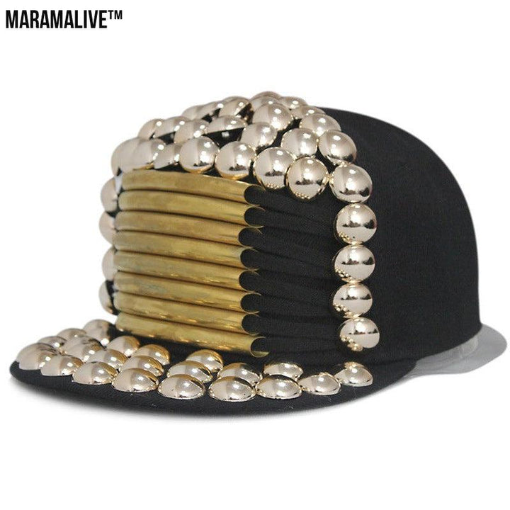 European And American Harajuku Style Hat Nail Cross Skull Rivet