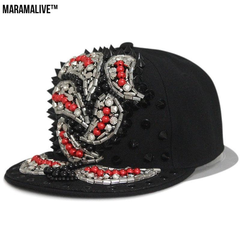 European And American Harajuku Style Hat Nail Cross Skull Rivet