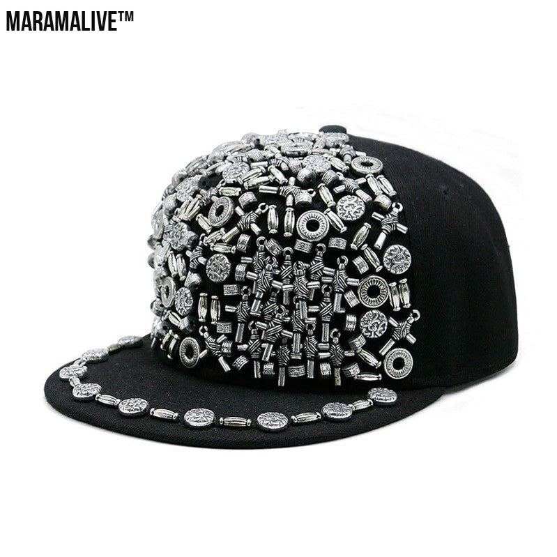 European And American Harajuku Style Hat Nail Cross Skull Rivet