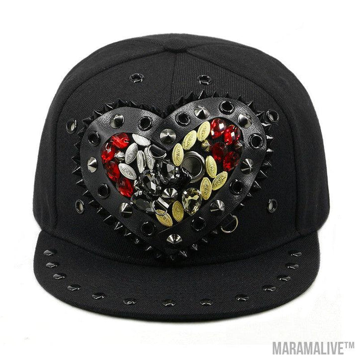 European And American Harajuku Style Hat Nail Cross Skull Rivet