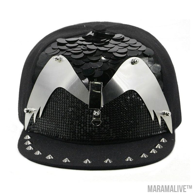 European And American Harajuku Style Hat Nail Cross Skull Rivet