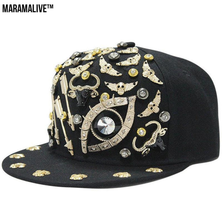 European And American Harajuku Style Hat Nail Cross Skull Rivet