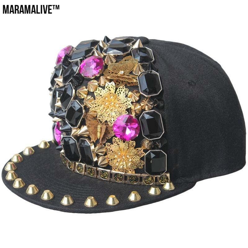 European And American Harajuku Style Hat Nail Cross Skull Rivet