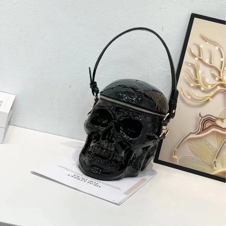 European and American Skull Funny Halloween Style Handbag Women's Shoulder Crossbody Bag