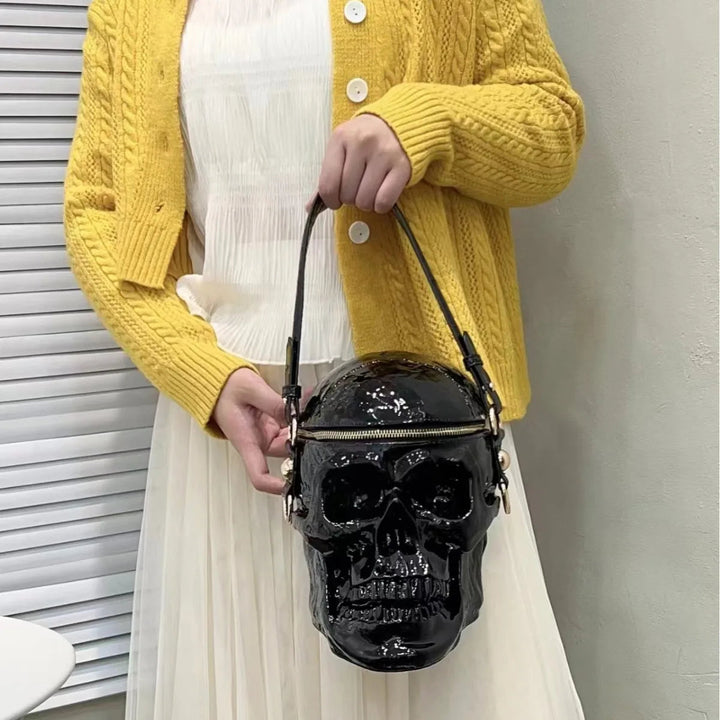 European and American Skull Funny Halloween Style Handbag Women's Shoulder Crossbody Bag