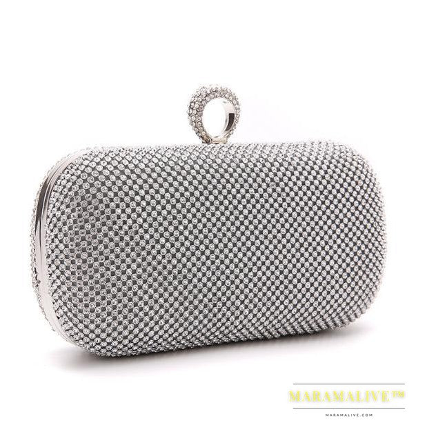 Evening Clutch Bags Diamond-Studded Evening Bag With Chain Shoulder Bag