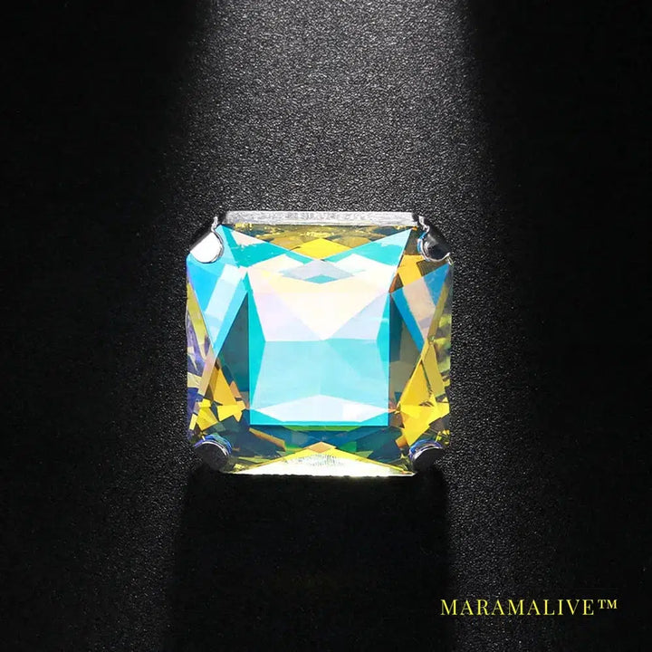 Exquisite Large Crystal Gemstone Rings for Women