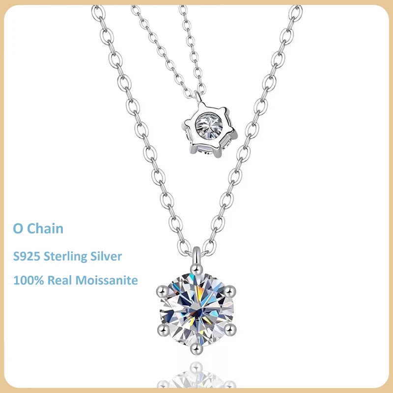 Exquisite Moissanite Bridal Pendant & Necklace Sets