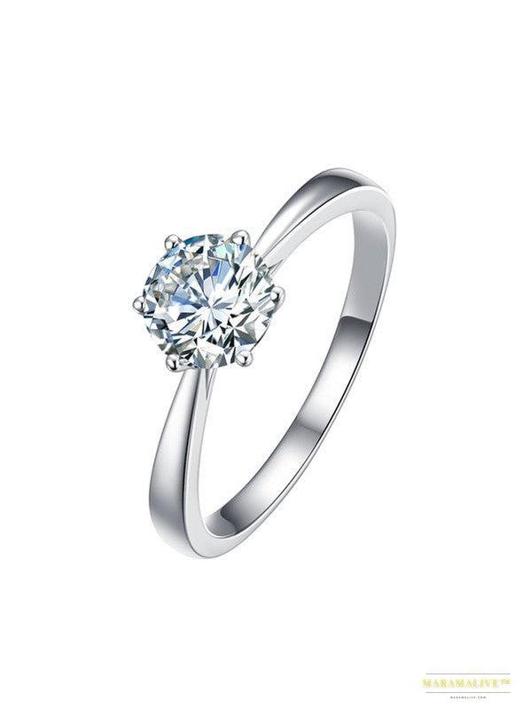 Exquisite Moissanite Lab-Made Diamond Ring - Precious and Earth-Friendly Jewelry Gift