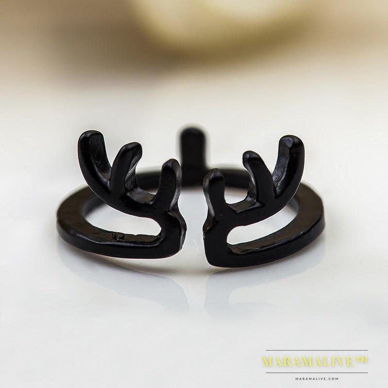 Fashion Creative Animal Ring Antler Ring