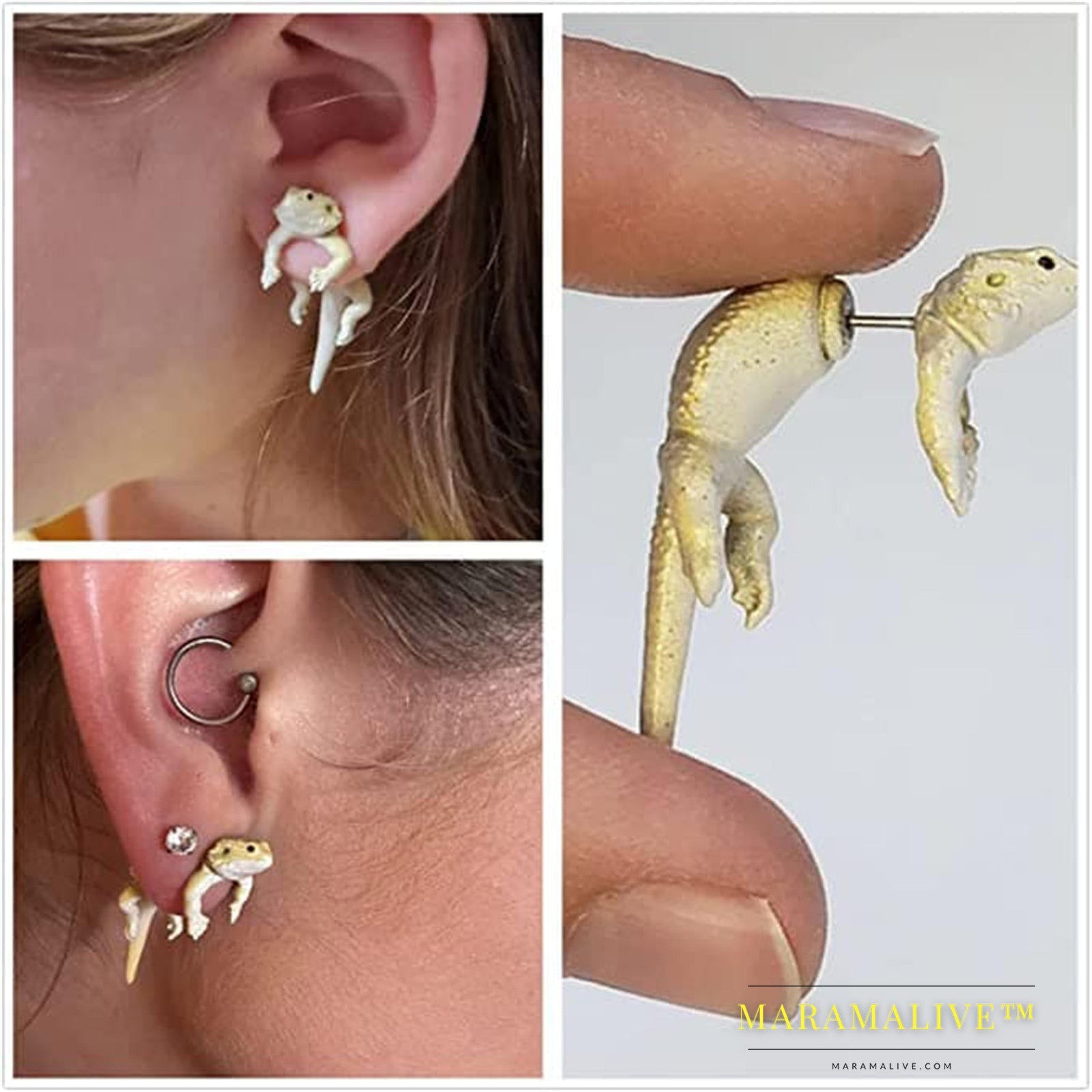 Fashion Creative Party Weird Lizard-shaped Earrings