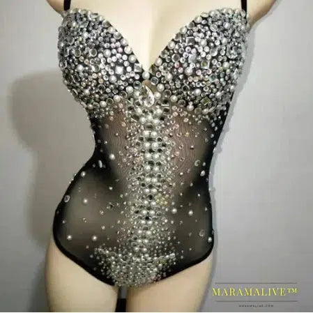 Fashion New Sequins New Sexy Off Shoulder Slimming Inside Jacket Wear A Bra Vest Sling Girl Costume Stage Bar Club Clothing