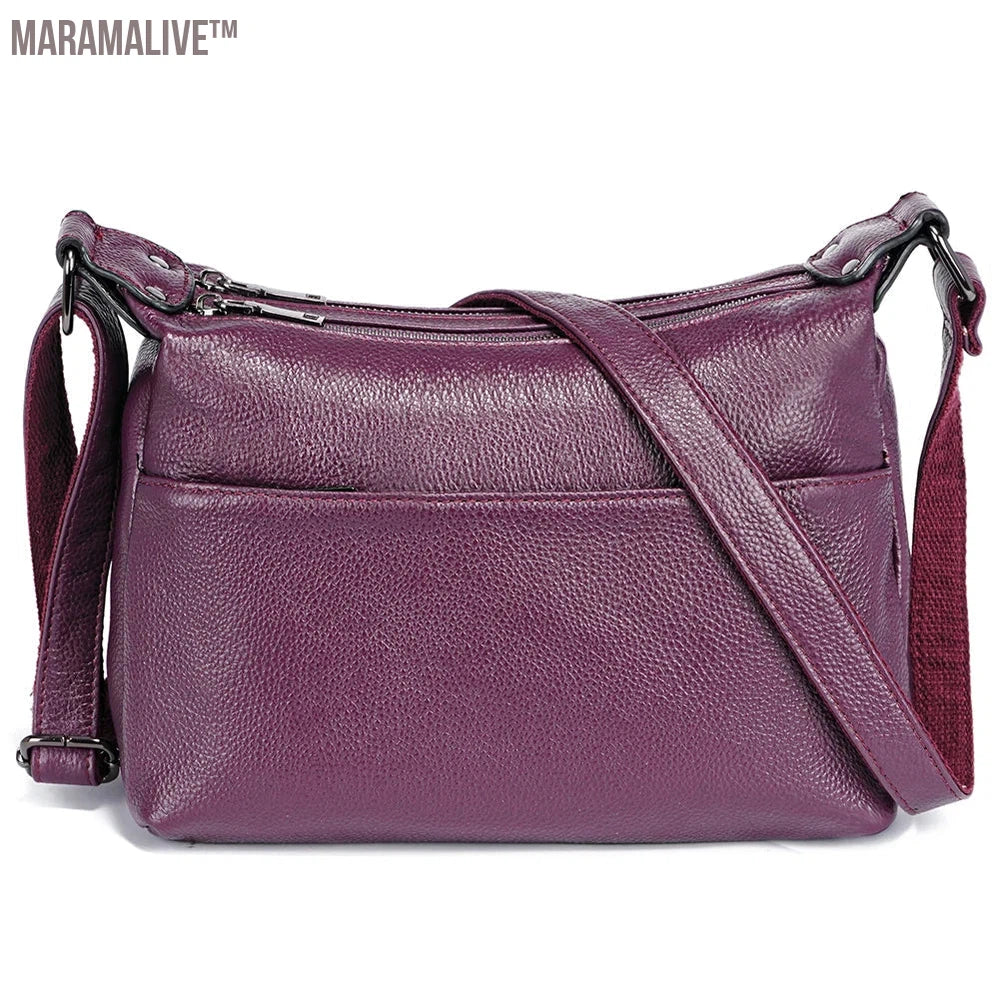 Fashion Purple Women Shoulder Bag High Quality Elegant Lady Crossbody Bags Black Messenger Bag 2024