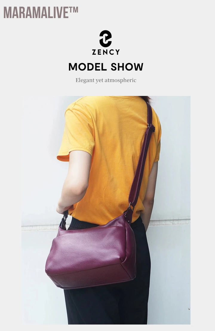 Fashion Purple Women Shoulder Bag High Quality Elegant Lady Crossbody Bags Black Messenger Bag 2024