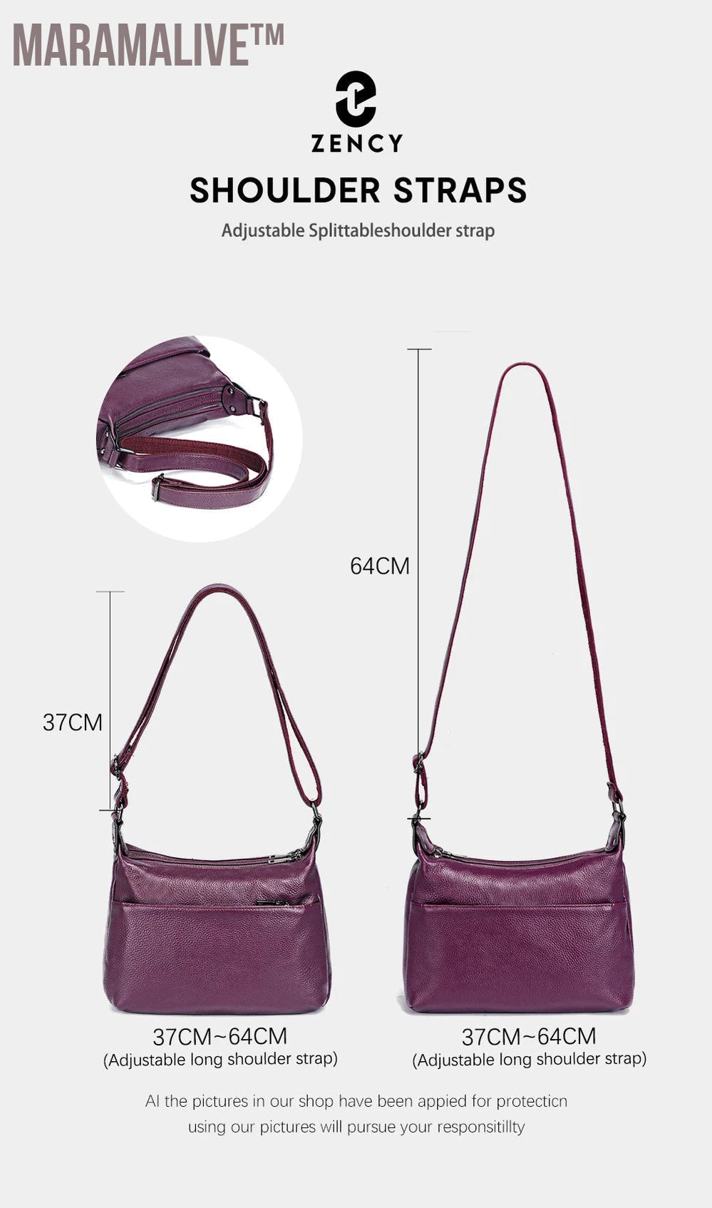 Fashion Purple Women Shoulder Bag High Quality Elegant Lady Crossbody Bags Black Messenger Bag 2024