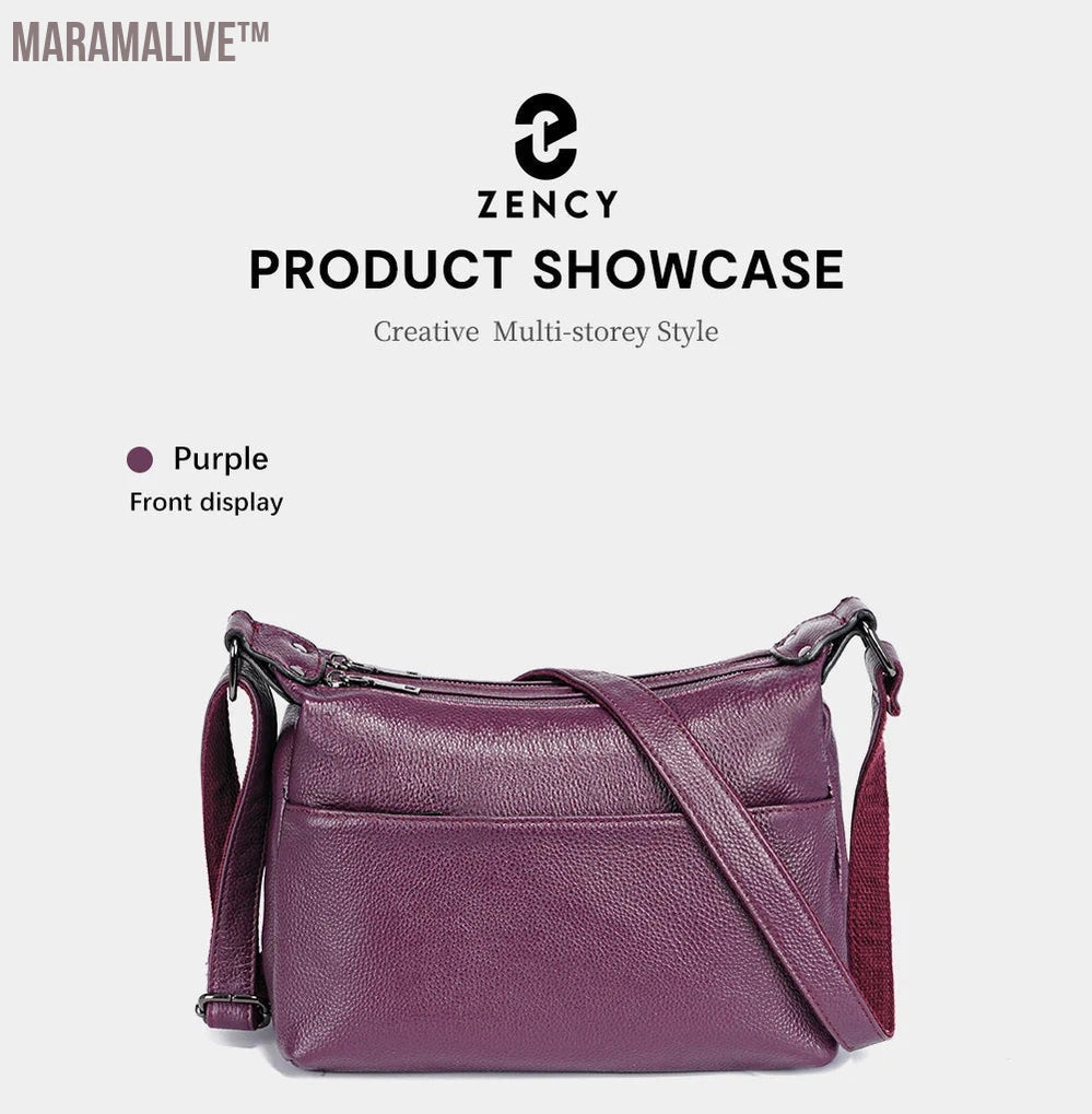 Fashion Purple Women Shoulder Bag High Quality Elegant Lady Crossbody Bags Black Messenger Bag 2024