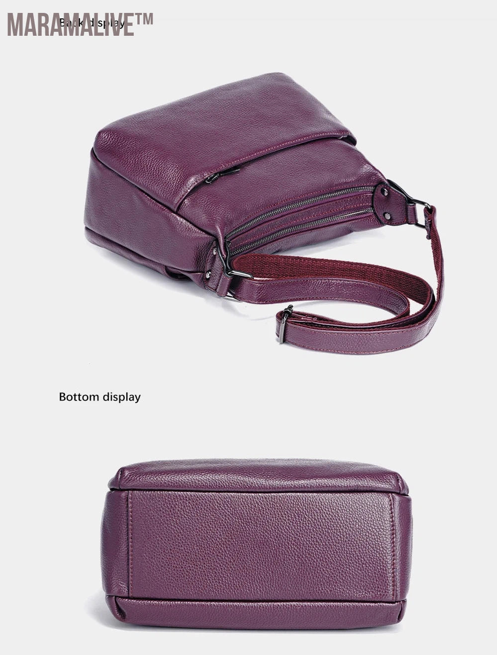 Fashion Purple Women Shoulder Bag High Quality Elegant Lady Crossbody Bags Black Messenger Bag 2024