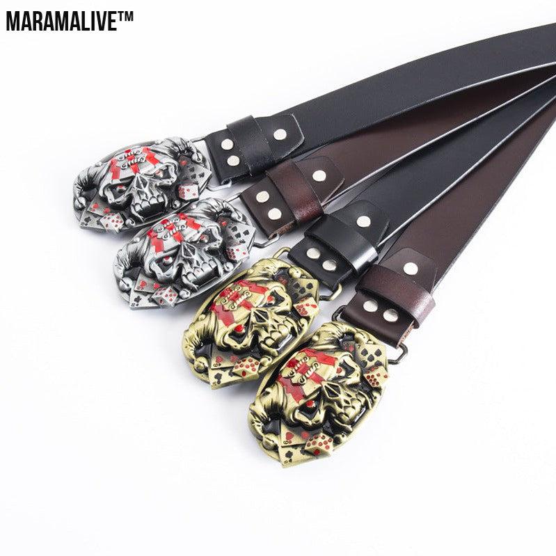 Fashion Simple Skull Shape Leather Belt