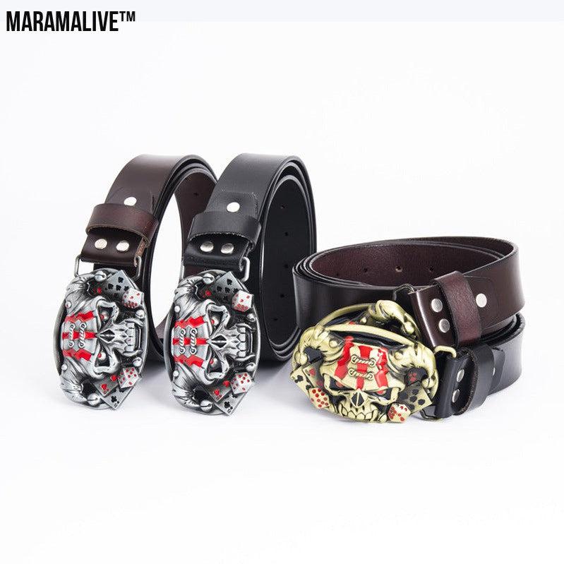 Fashion Simple Skull Shape Leather Belt