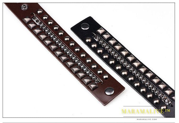 Fashion Studded Leather Vintage Bracelet