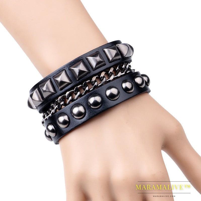 Fashion Studded Leather Vintage Bracelet