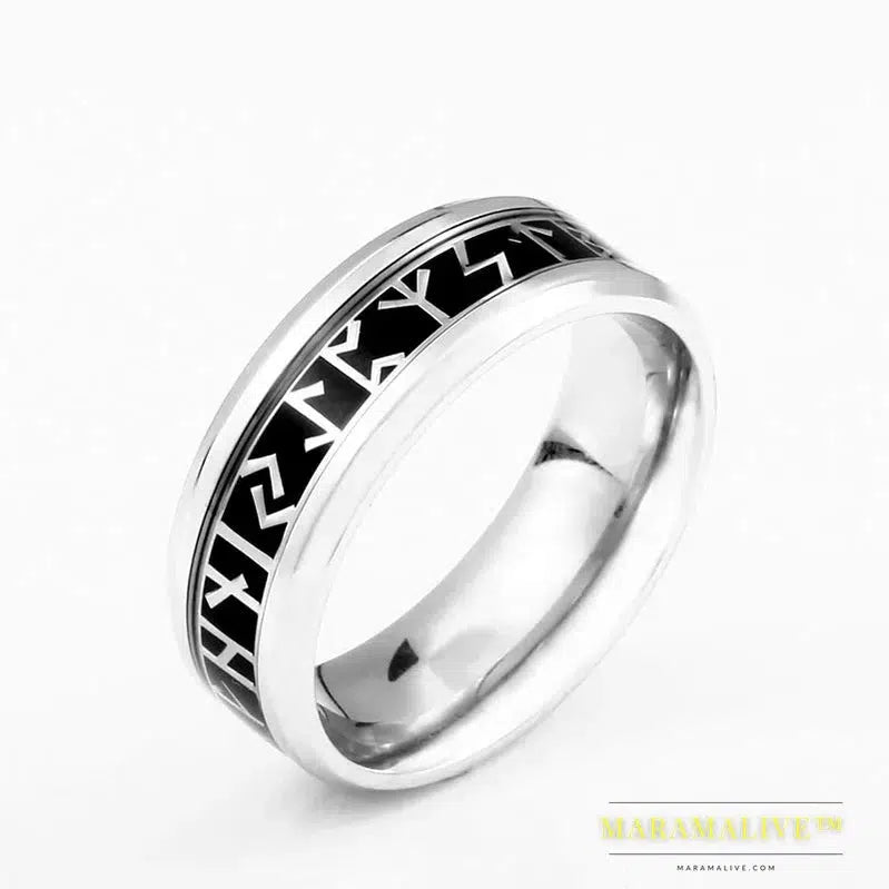 Fashion Style MEN and women fashion Odin Jewelry Norse Viking Female Amulet Rune words Rings