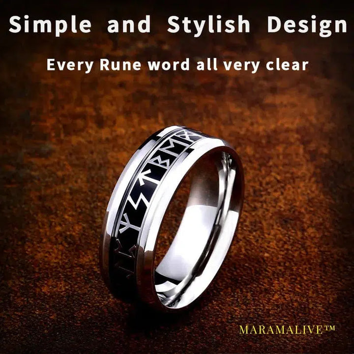 Fashion Style MEN and women fashion Odin Jewelry Norse Viking Female Amulet Rune words Rings