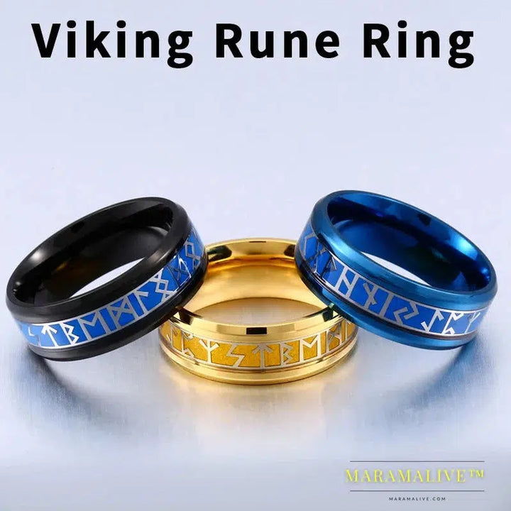 Fashion Style MEN and women fashion Odin Jewelry Norse Viking Female Amulet Rune words Rings