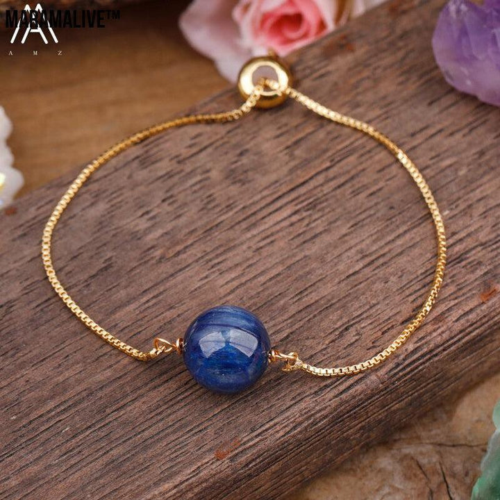 Fashion Women Natural Sphere Stone Beads Bracelet Jewelry